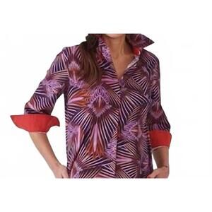 NEW PERLAVERA nancy top in electric merlot
